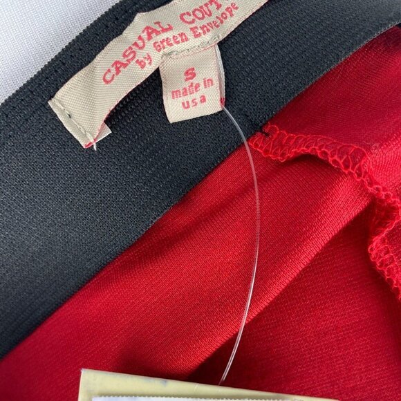 Casual Corner by Green Envelope Women's NWT Red Knit Stretch Career Skirt‎ S/W27 - Picture 9 of 9